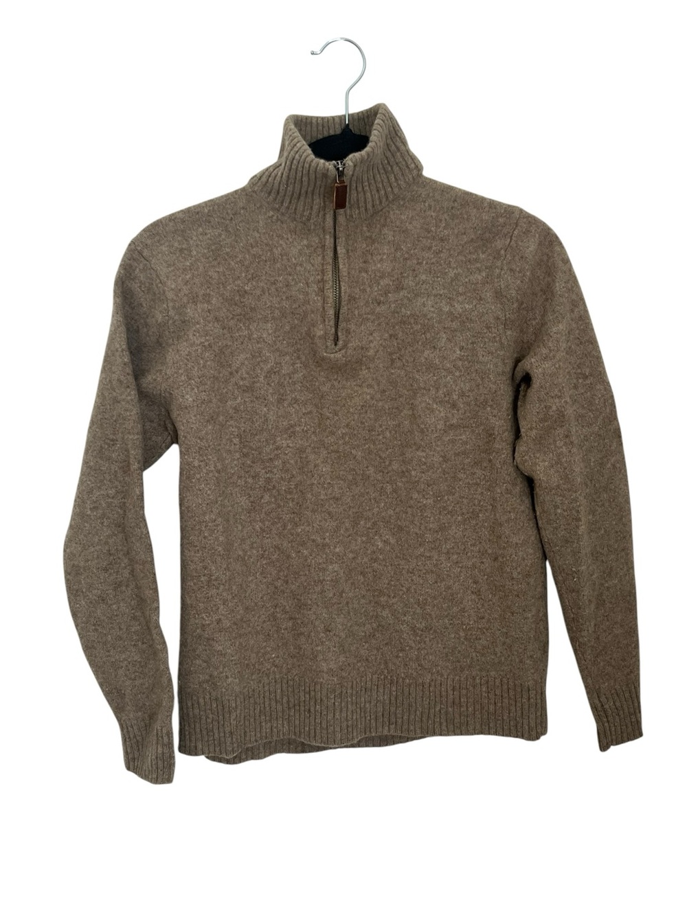J. Crew Men's Quarter Zip 100% Lamb’s Wool Turtleneck Sweater Sz M